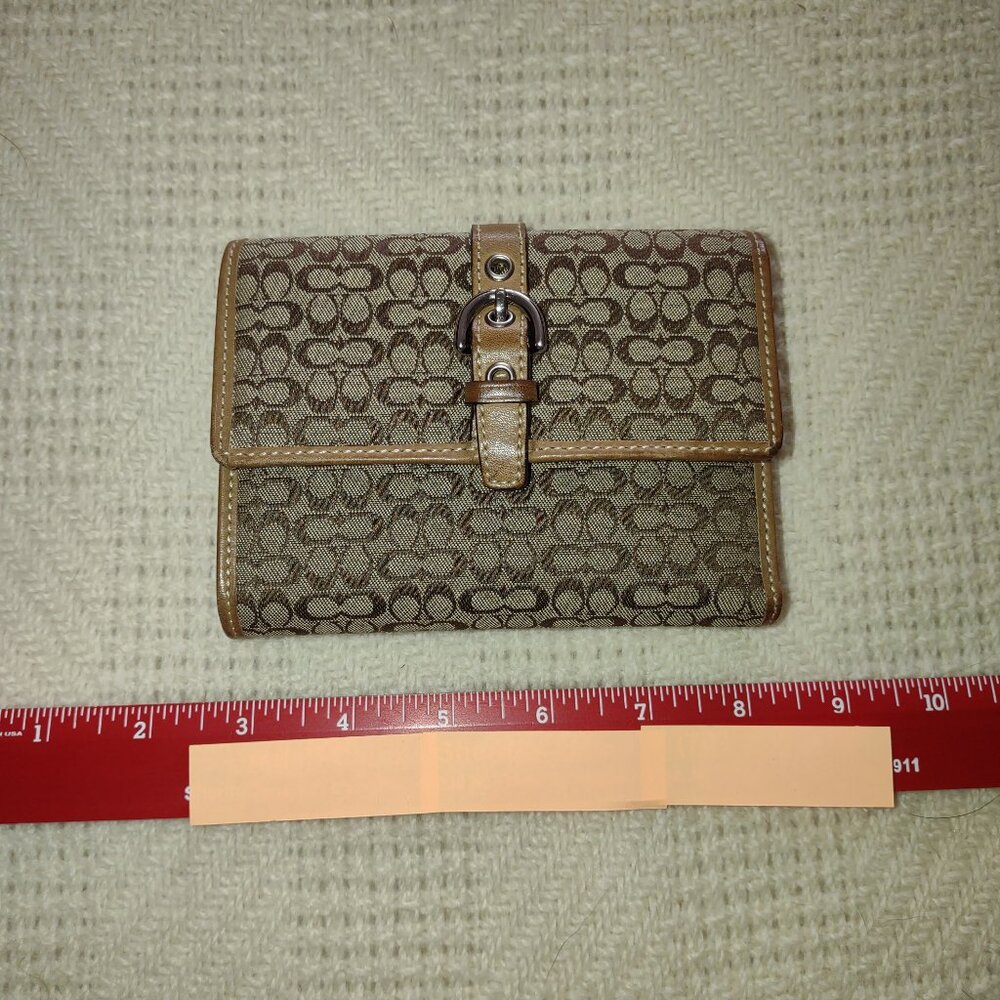 Vintage Coach Jacquard Leather Wallet